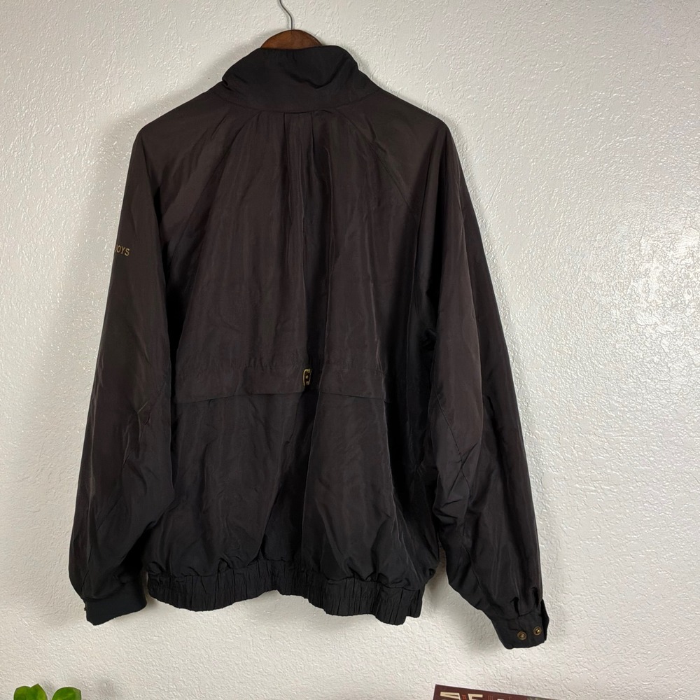 FootJoy DryJoys Golf Jacket Mens Large Black Excellent Full Zip Windbreaker - Picture 2 of 9